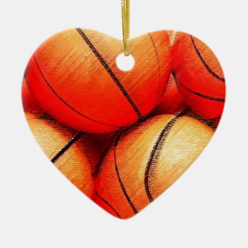 Basketball Ceramic Ornament