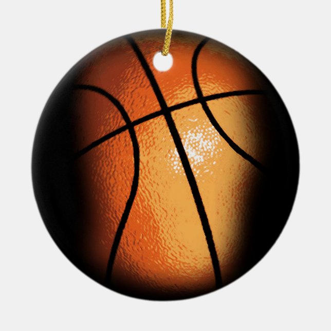 Basketball Ceramic Ornament (Front)