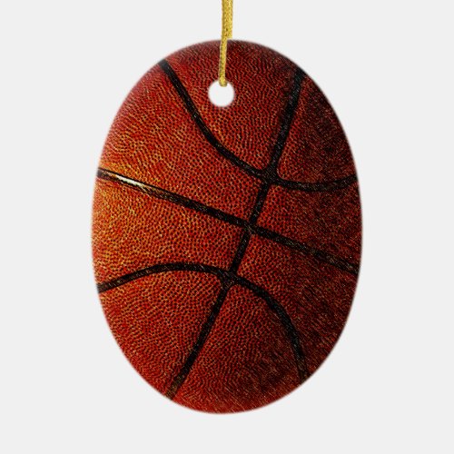 Basketball Ceramic Ornament