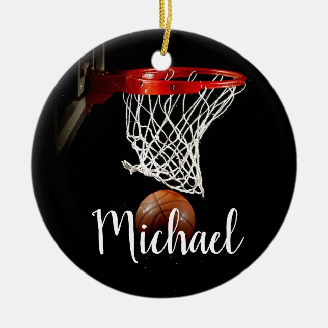 Basketball Ceramic Ornament (Front)