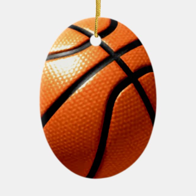 Basketball Ceramic Ornament (Front)