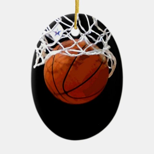 Basketball Ceramic Ornament