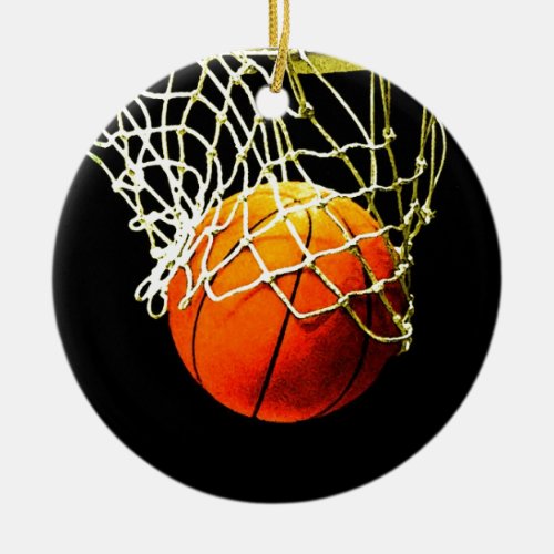 Basketball Ceramic Ornament