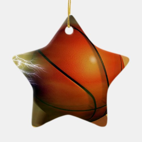 Basketball Ceramic Ornament