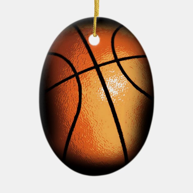 Basketball Ceramic Ornament (Front)