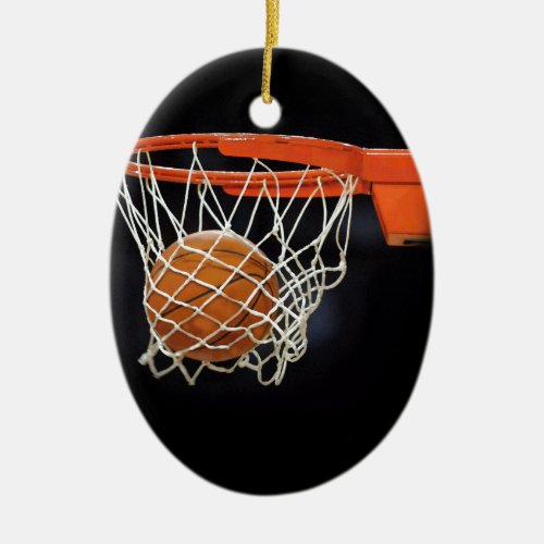 Basketball Ceramic Ornament