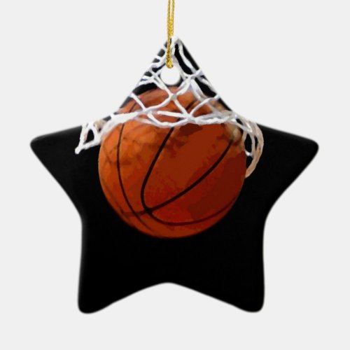 Basketball Ceramic Ornament