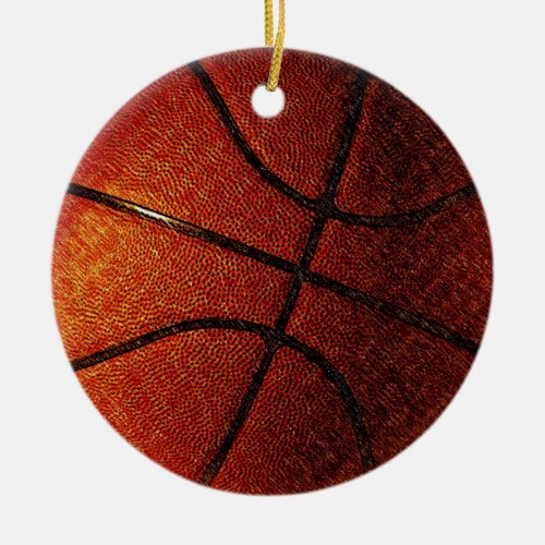 Basketball Ceramic Ornament