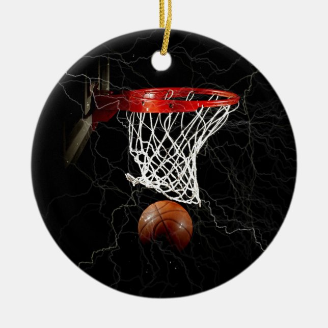 Basketball Ceramic Ornament (Front)
