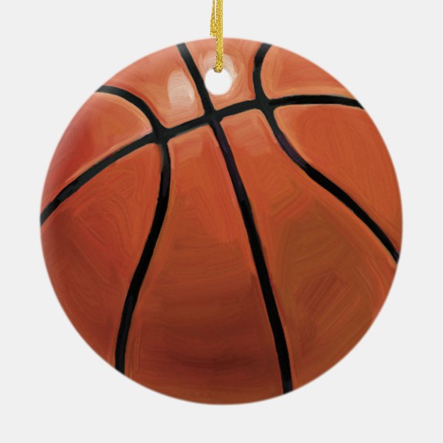 Basketball Ceramic Ornament (Back)