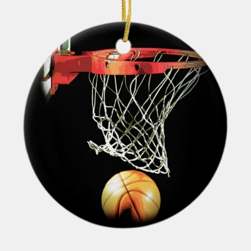 Basketball Ceramic Ornament