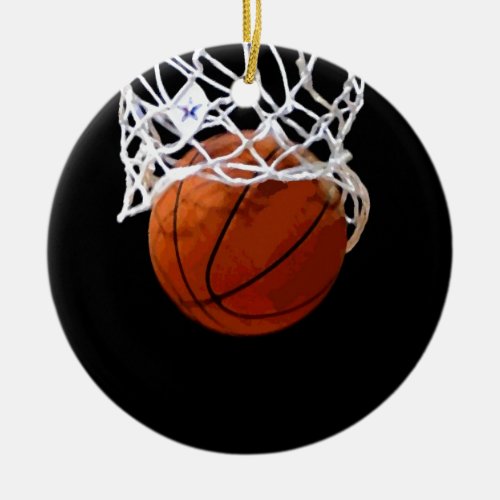 Basketball Ceramic Ornament