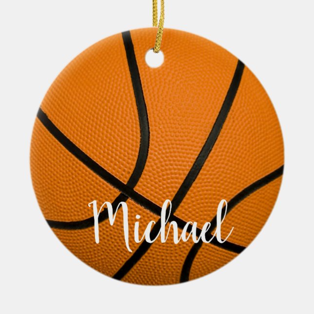 Basketball Ceramic Ornament (Front)