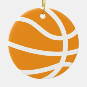 basketball ceramic ornament