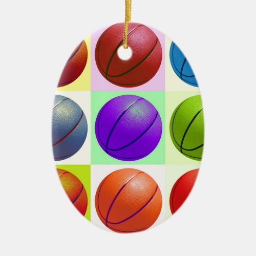 Basketball Ceramic Ornament