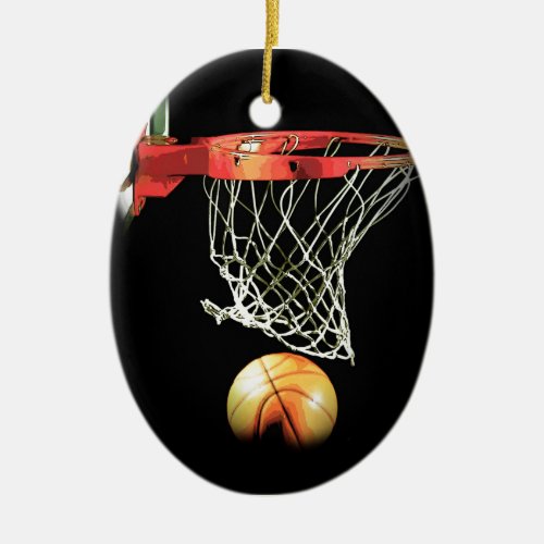 Basketball Ceramic Ornament