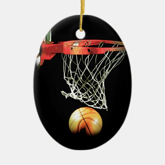Basketball Ceramic Ornament (Front)