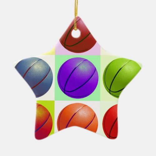 Basketball Ceramic Ornament