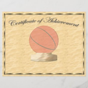 Basketball Certificate Of Achievement by Firecrackinmama at Zazzle