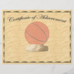 Basketball Certificate of Achievement<br><div class="desc">Design the perfect Certificate of Achievement for your team members on a professionally designed image. Simply select the relevant sports’ certificate,  a font and size for your text and add it to the certificate. Team members can easily frame their recognition of achievement.</div>