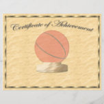 Basketball Certificate Of Achievement at Zazzle