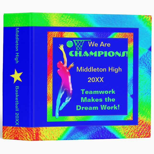 Basketball Champions 2 inch Memory Binder (Front/Spine)