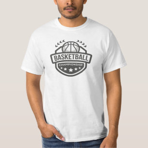 Custom Stars of Basketball Champs Basketball T-Shirt by ClassB - S - Black