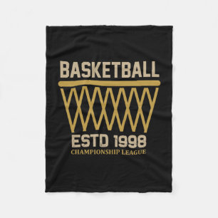 Basketball Championship League Estd 1998 Fleece Blanket