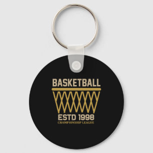 Basketball Championship League Estd 1998 Keychain