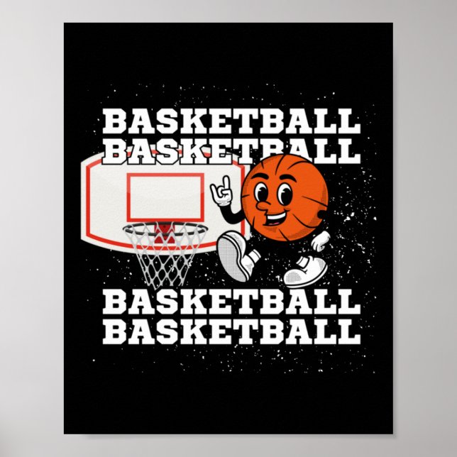 Basketball Character Hoop  Poster (Front)