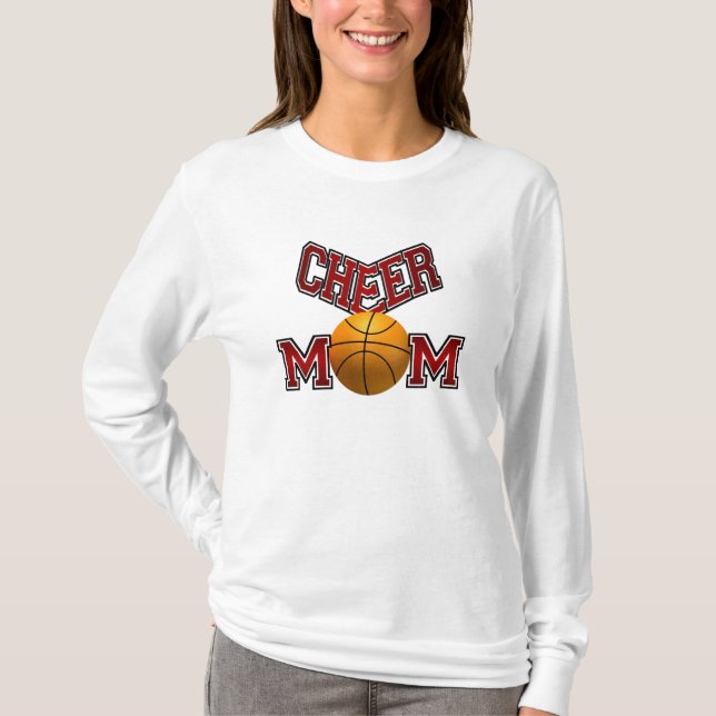 Basketball Cheer Mom T-Shirt (Front)