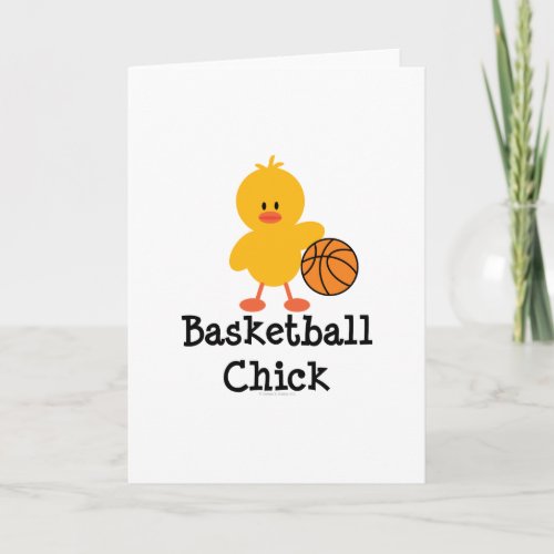 Basketball Chick Greeting Card