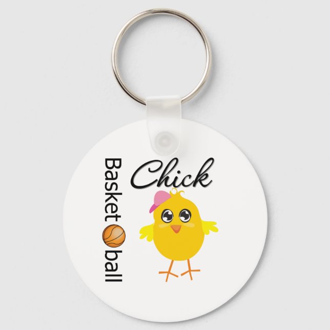 Basketball Chick Keychain (Front)