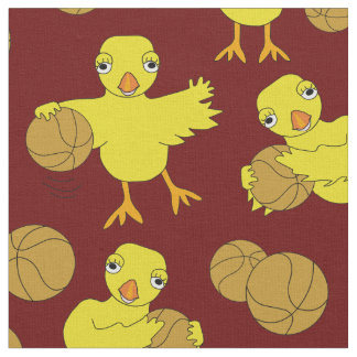 Basketball Chick Pattern Fabric