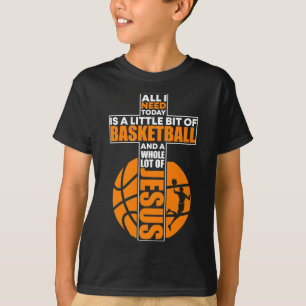Basketball Christian Cross  T-Shirt