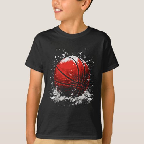 Basketball Christmas Ball Gift Sports Fan Design  T_Shirt