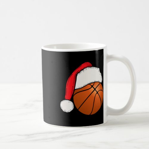 Basketball Christmas Ball Santa Hat Xmas Boys Men  Coffee Mug