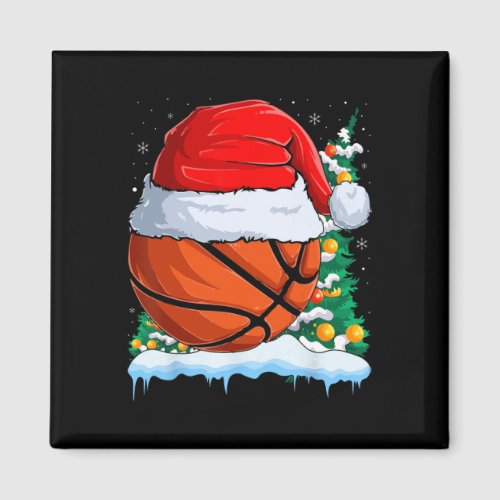 Basketball Christmas Ball Santa Hat Xmas Boys Men  Magnet