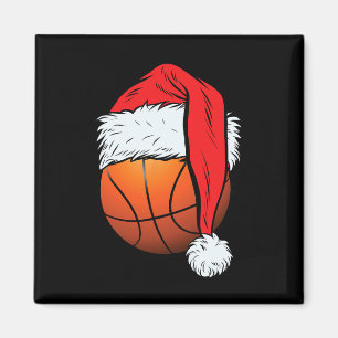 Basketball Christmas Ball Santa Hat Xmas Boys Men Magnet