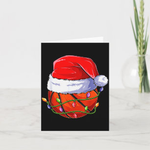 Basketball Christmas Boy Apparel, Funny Santa Srt Card
