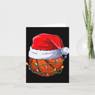 Basketball Christmas Boy Apparel, Funny Santa Srt Card