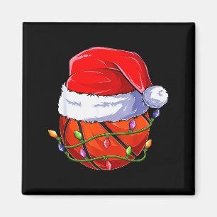Basketball Christmas Boy Apparel, Funny Santa Srt Magnet