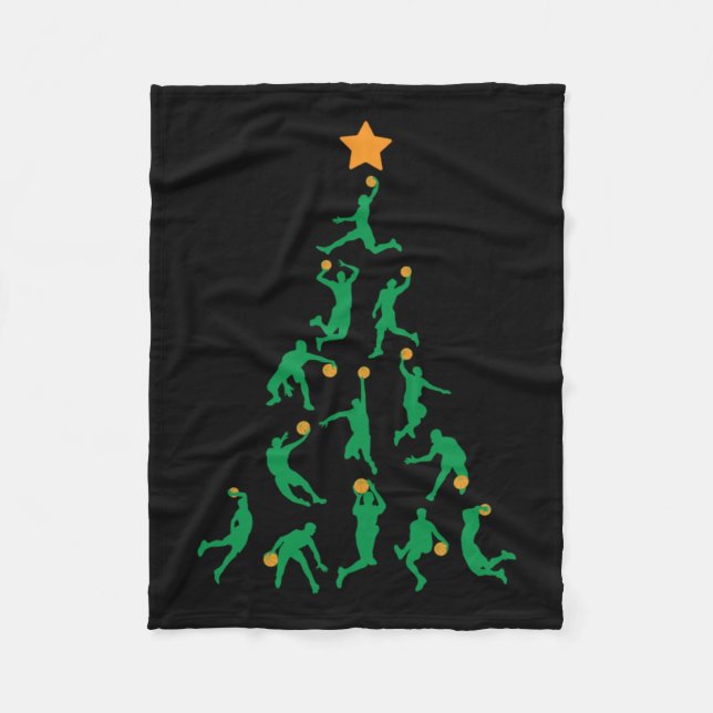 Basketball Christmas  Fleece Blanket (Front)