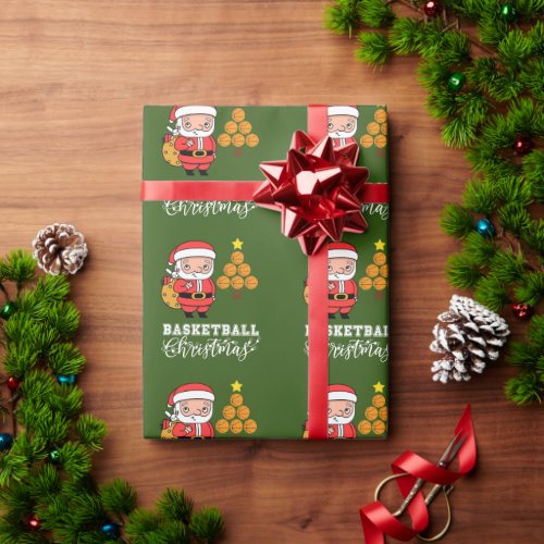 Basketball  Christmas from Santa Claus for player Wrapping Paper