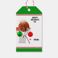 basketball Christmas Gift Tags