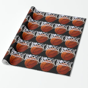 Basketball Christmas Gift Wrapping Paper