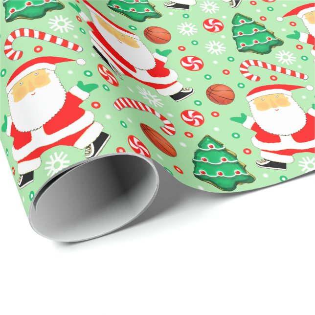 Basketball Christmas Gift Wrapping Paper (Roll Corner)