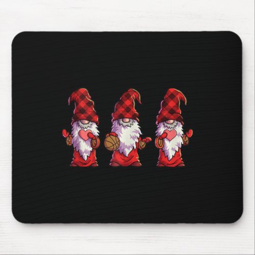 Basketball Christmas Gnomes Basketball Red Buffalo Mouse Pad