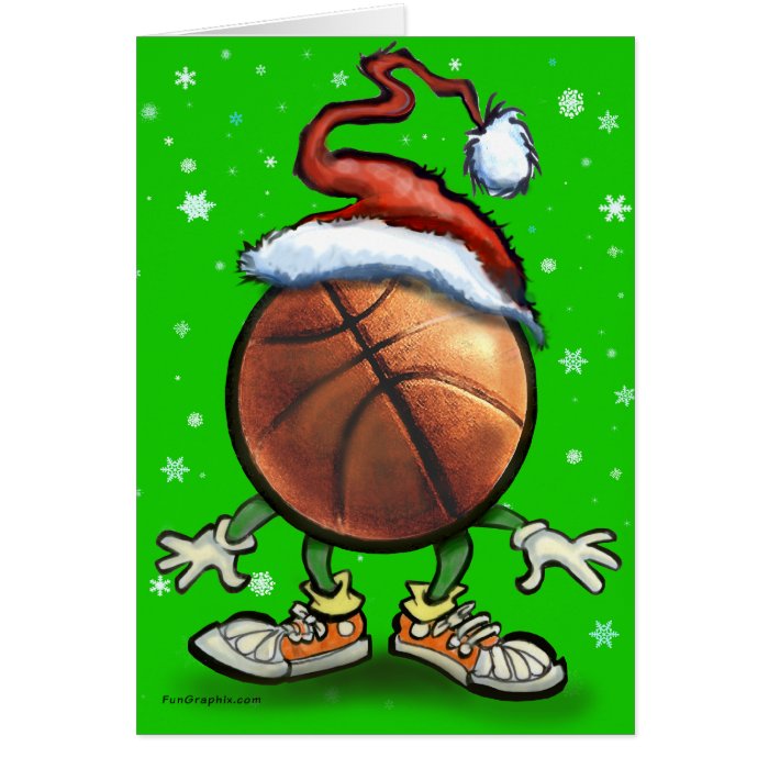 Basketball Christmas Greeting Card