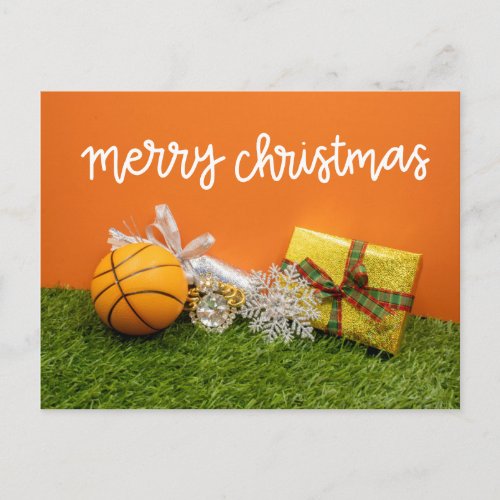 Basketball Christmas Holiday card 